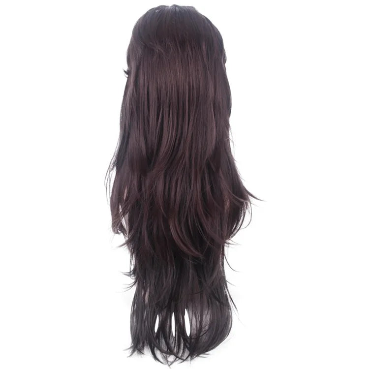 Anime 70CM Kamado Tanjiro Cosplay Sexual Turn Gradual Red Brown Turn Upturned Long Hair Role