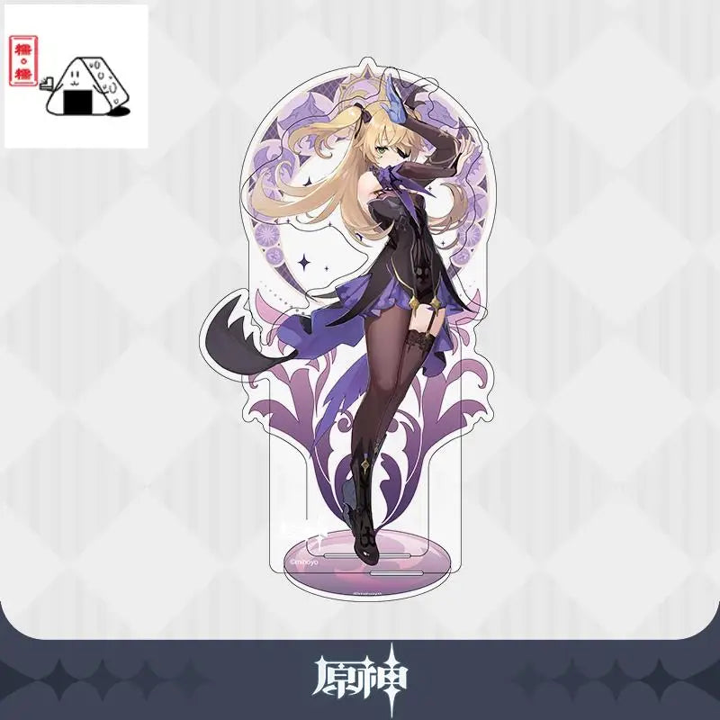 Game Genshin Impact Mondstadt Theme Official Authentic Jean Lisa Acrylic Figure Stand Model Plate Desk Decor Toy  Xmas Gifts