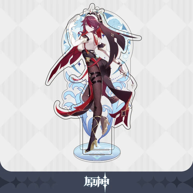 Game Genshin Impact Mondstadt Theme Official Authentic Jean Lisa Acrylic Figure Stand Model Plate Desk Decor Toy  Xmas Gifts