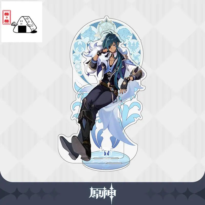 Game Genshin Impact Mondstadt Theme Official Authentic Jean Lisa Acrylic Figure Stand Model Plate Desk Decor Toy  Xmas Gifts