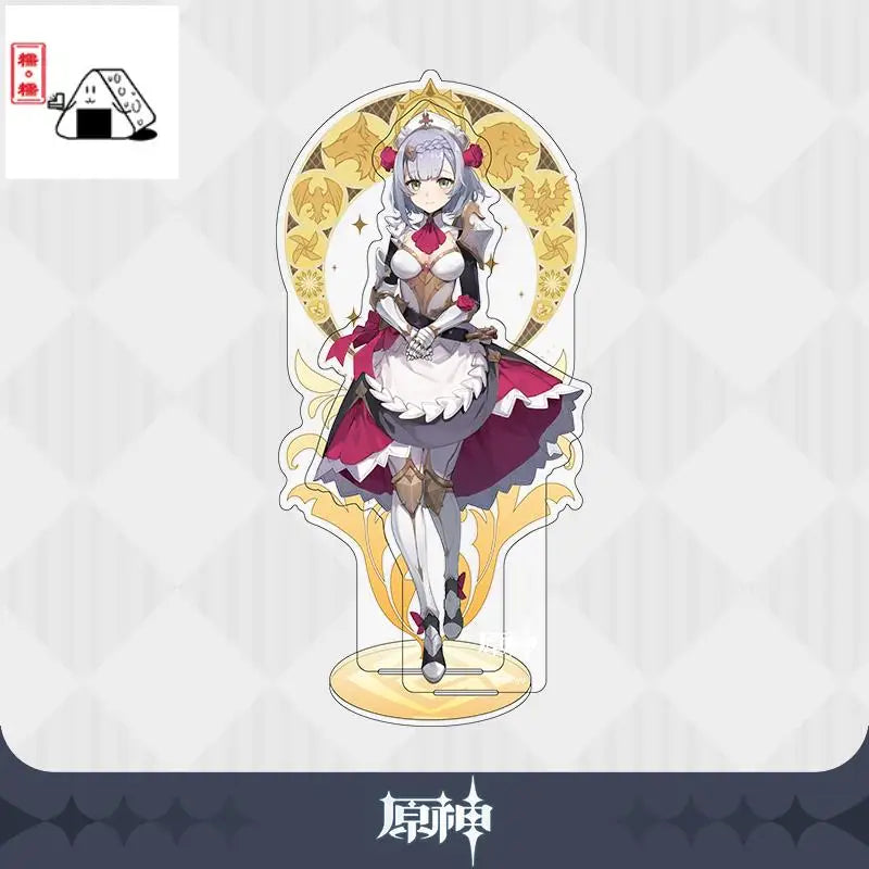 Game Genshin Impact Mondstadt Theme Official Authentic Jean Lisa Acrylic Figure Stand Model Plate Desk Decor Toy  Xmas Gifts