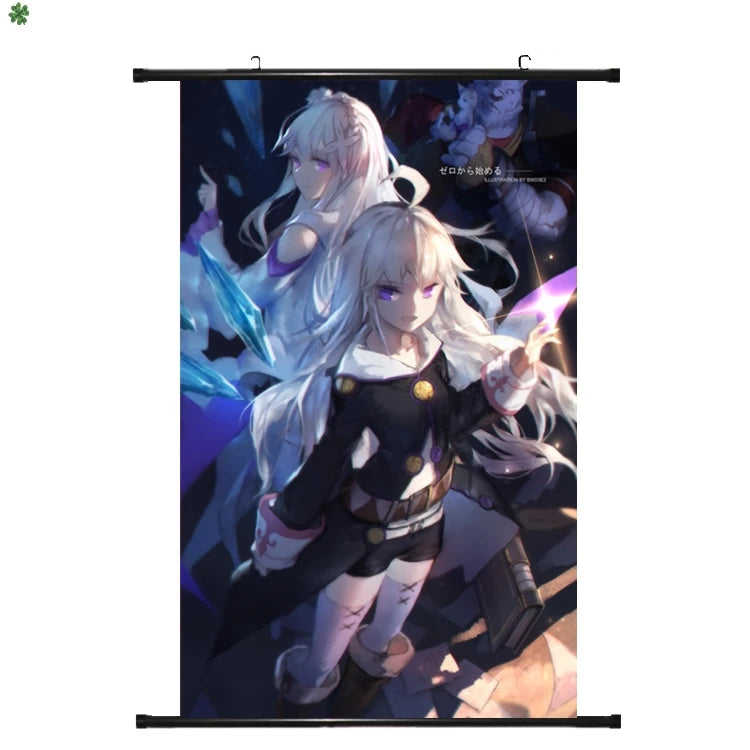 Anime Manga Starting the Magical Book from Zero Wall Poster Canvas Painting Hanging Scroll for Home Decore Posters