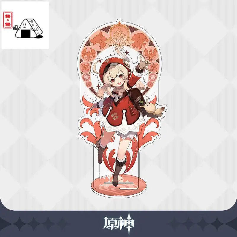 Game Genshin Impact Mondstadt Theme Official Authentic Jean Lisa Acrylic Figure Stand Model Plate Desk Decor Toy  Xmas Gifts