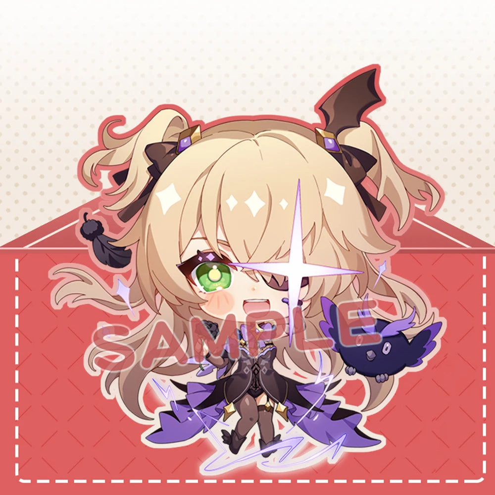 Anime Impact Cosplay Chibi Hutao Xiao Ganyu Keychain Venti Albedo Cute Character Car Pendant Fans Collection Props