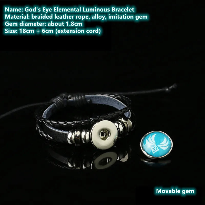 Anime Game Genshin Impact COSPLAY God's Eye Luminous Element Bracelet, Project Game Props, Cute And Personalized Gifts