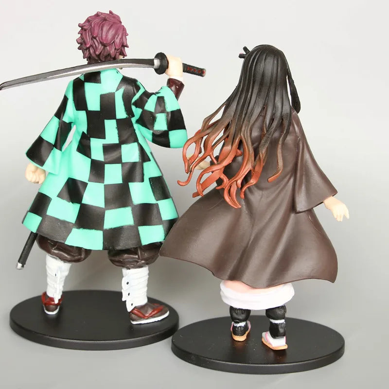 Anime 6pcs Demon Slayer Figure 7cm Kimetsu No Yaiba Figure Q Posket Kamado Tanjirou Kamado Nezuko Agatsuma Figure Toys