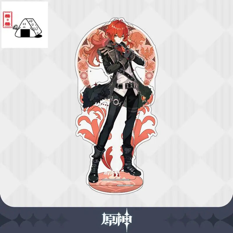 Game Genshin Impact Mondstadt Theme Official Authentic Jean Lisa Acrylic Figure Stand Model Plate Desk Decor Toy  Xmas Gifts