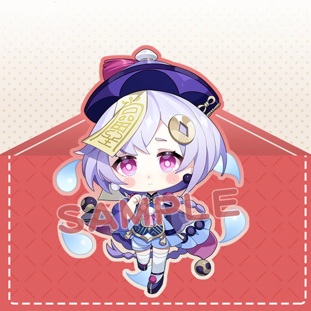Anime Impact Cosplay Chibi Hutao Xiao Ganyu Keychain Venti Albedo Cute Character Car Pendant Fans Collection Props