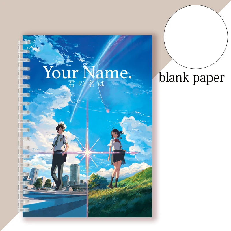 Anime Your Name 2 Movie Manga Spiral Ring Notebook Poster Andrew Kimi No Na Wa Prints Love Silk Writing Pad Note Book Journal
