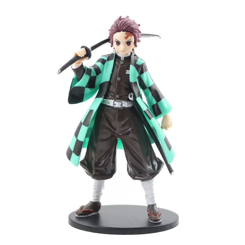 Anime 6pcs Demon Slayer Figure 7cm Kimetsu No Yaiba Figure Q Posket Kamado Tanjirou Kamado Nezuko Agatsuma Figure Toys