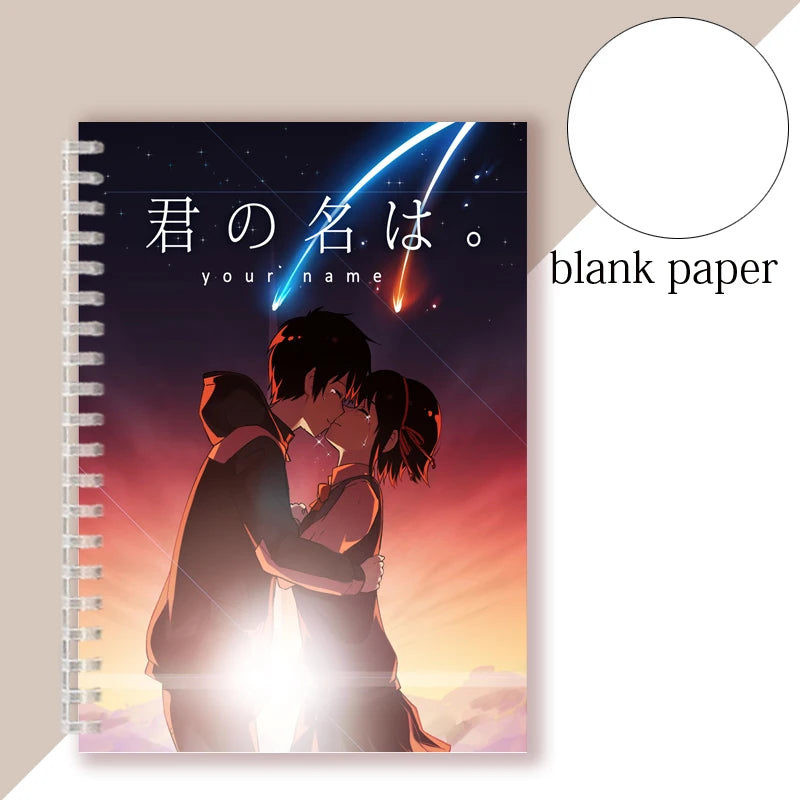 Anime Your Name 2 Movie Manga Spiral Ring Notebook Poster Andrew Kimi No Na Wa Prints Love Silk Writing Pad Note Book Journal
