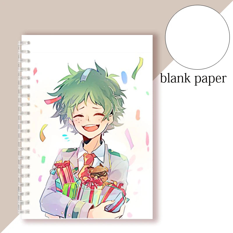 Anime My Hero Academia Spiral Notebook Sketch Note Book Boku No Hero Academia Notepad For Writing Painting Journal COSPLAY Gifts