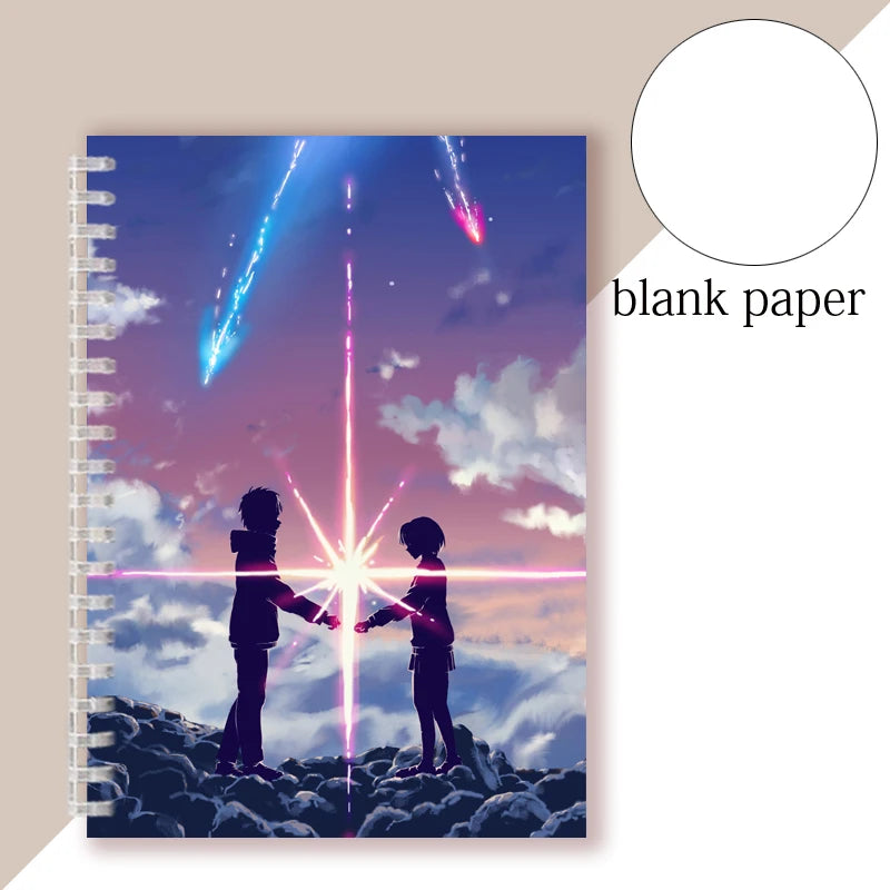 Anime Your Name 2 Movie Manga Spiral Ring Notebook Poster Andrew Kimi No Na Wa Prints Love Silk Writing Pad Note Book Journal