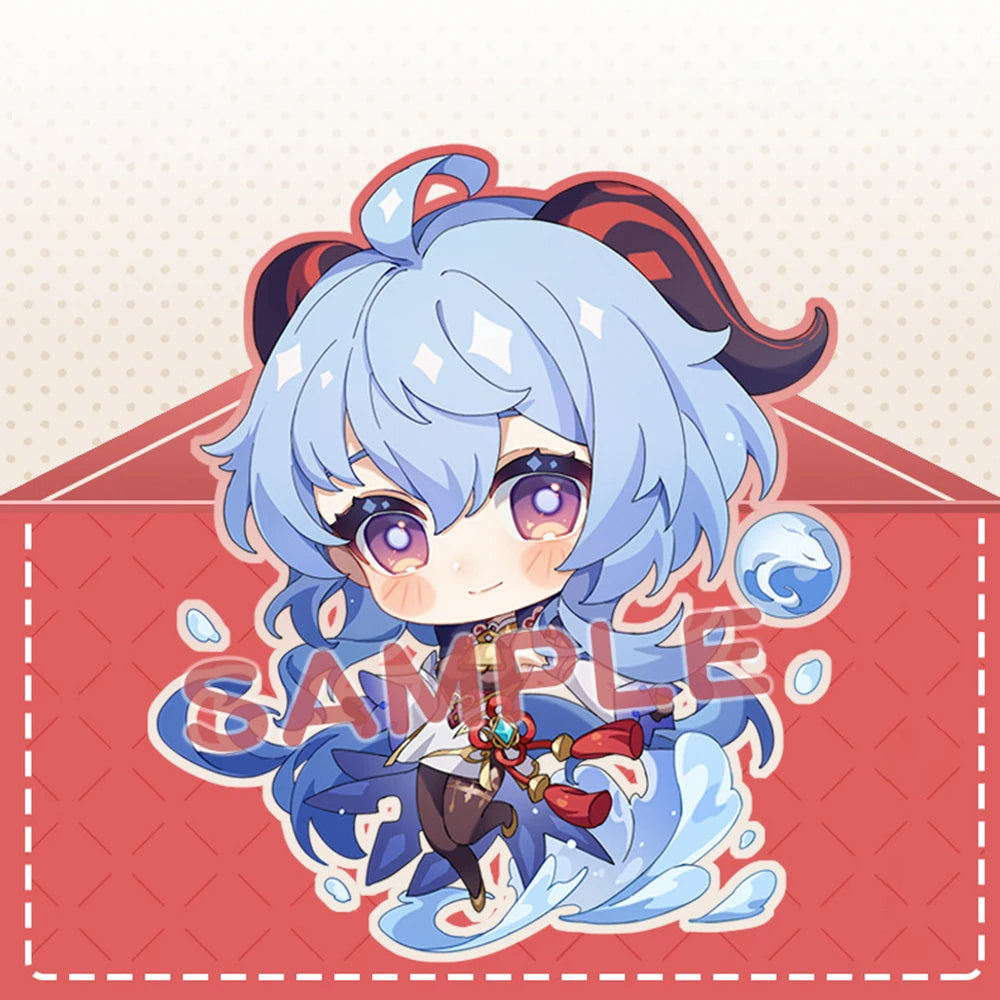 Anime Impact Cosplay Chibi Hutao Xiao Ganyu Keychain Venti Albedo Cute Character Car Pendant Fans Collection Props