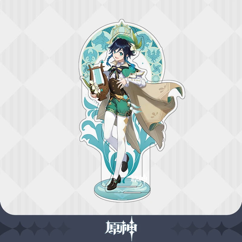 Game Genshin Impact Mondstadt Theme Official Authentic Jean Lisa Acrylic Figure Stand Model Plate Desk Decor Toy  Xmas Gifts