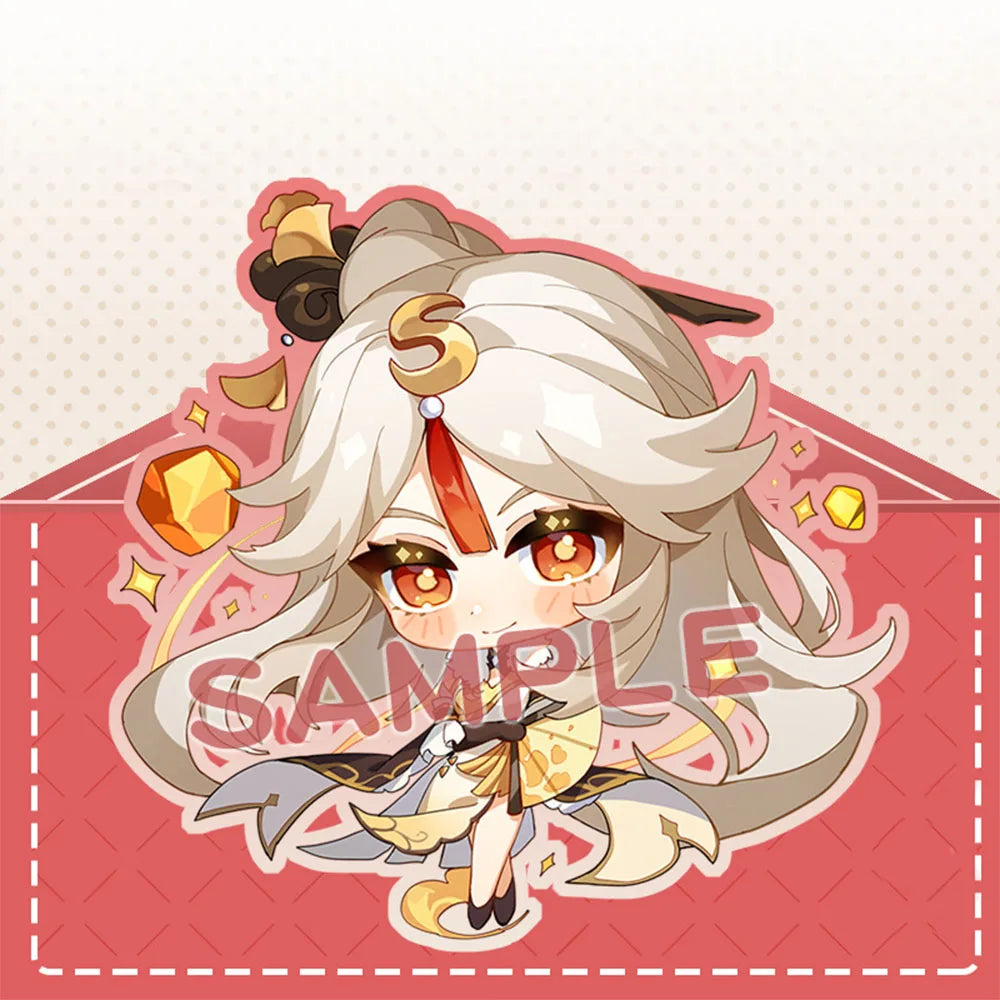 Anime Impact Cosplay Chibi Hutao Xiao Ganyu Keychain Venti Albedo Cute Character Car Pendant Fans Collection Props