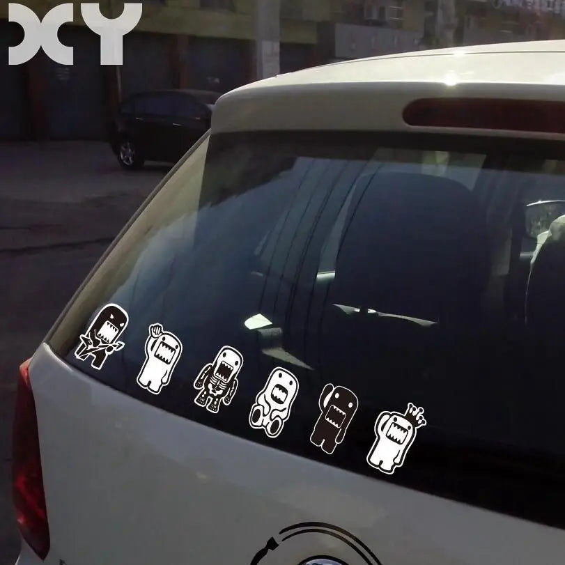 6PCS /set Anime Car Sticker Vinyl Decal Car Sticker for Truck Car Window Bumper  Guitar  Cartoon Motorcycle