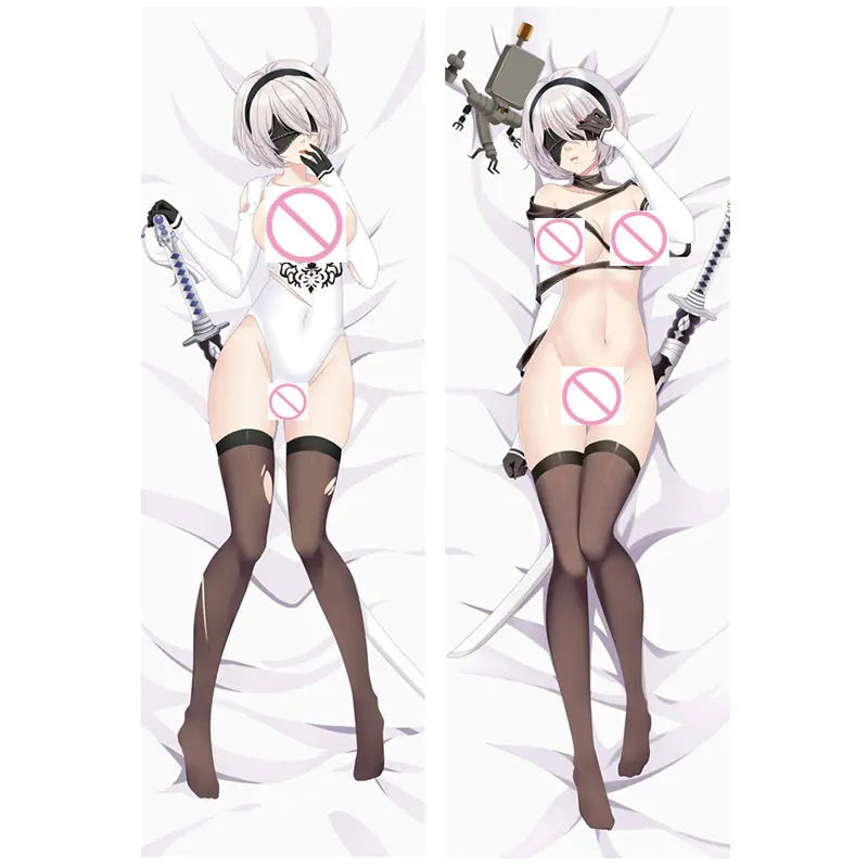 Anime Game NieR:Automata Decorative Pillow Case YoRHa Type A No. 2b 9S pillow Cover Double-sided Bedding Body Hugging pillowcase