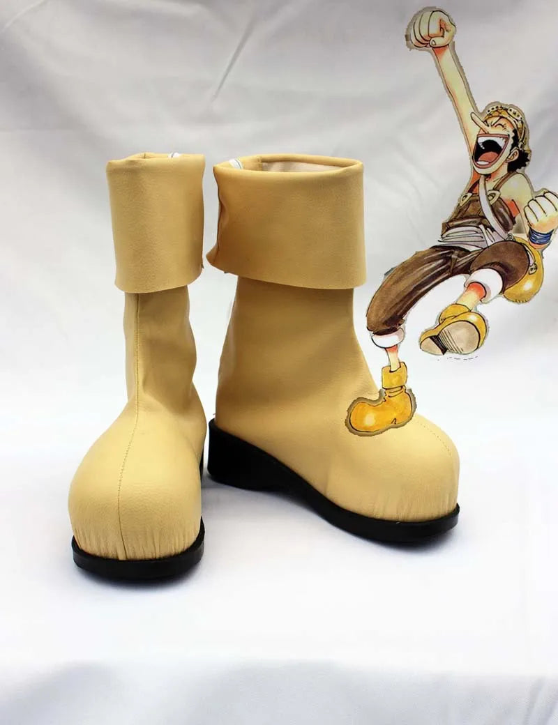 Custom Made Japanese Anime One Piece Usopp Cosplay Shoes Boots For Christmas Halloween Party Birthday CosplayLove