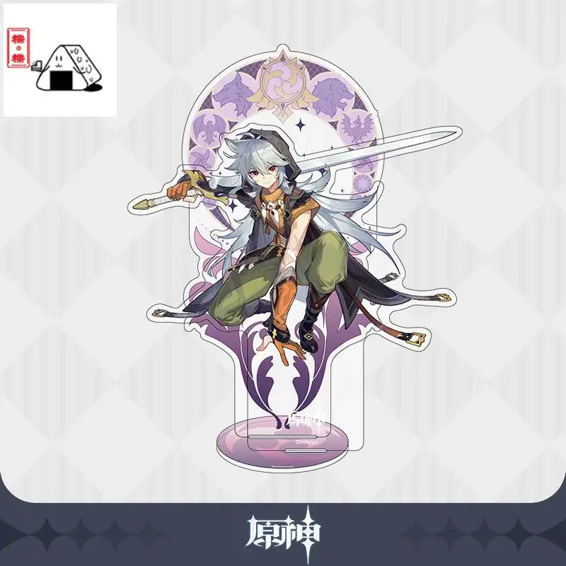 Game Genshin Impact Mondstadt Theme Official Authentic Jean Lisa Acrylic Figure Stand Model Plate Desk Decor Toy  Xmas Gifts