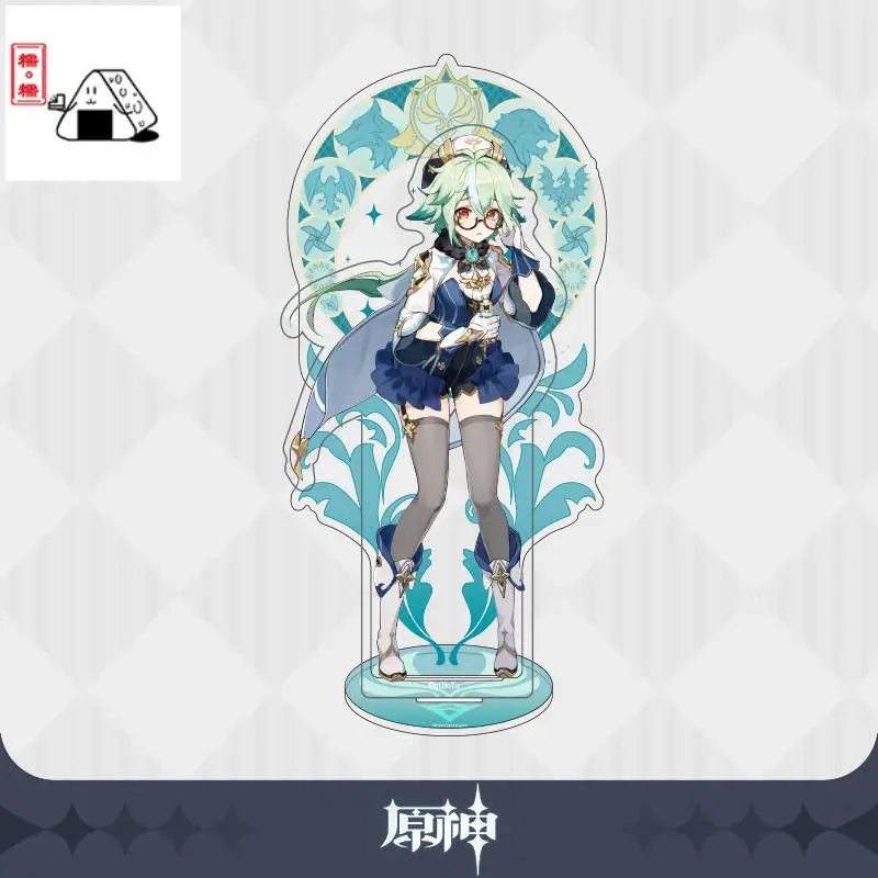 Game Genshin Impact Mondstadt Theme Official Authentic Jean Lisa Acrylic Figure Stand Model Plate Desk Decor Toy  Xmas Gifts