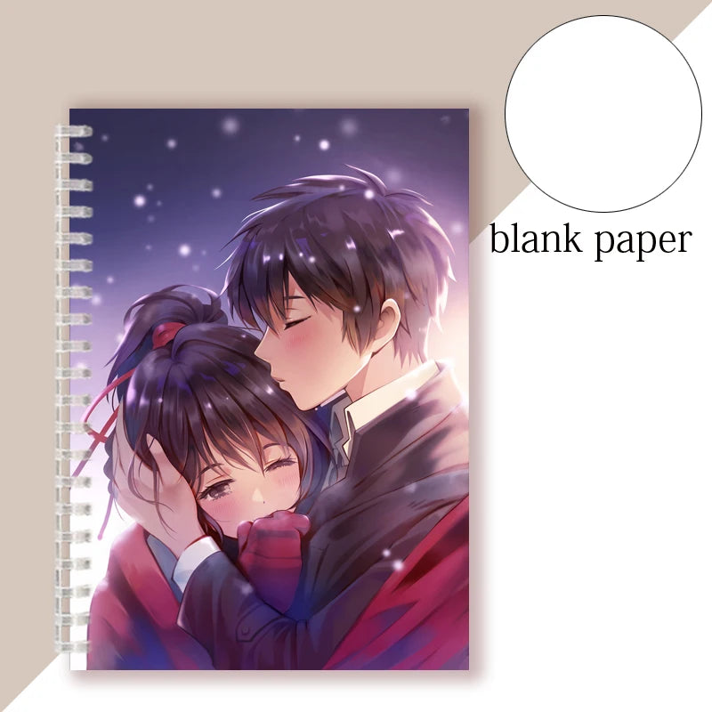 Anime Your Name 2 Movie Manga Spiral Ring Notebook Poster Andrew Kimi No Na Wa Prints Love Silk Writing Pad Note Book Journal