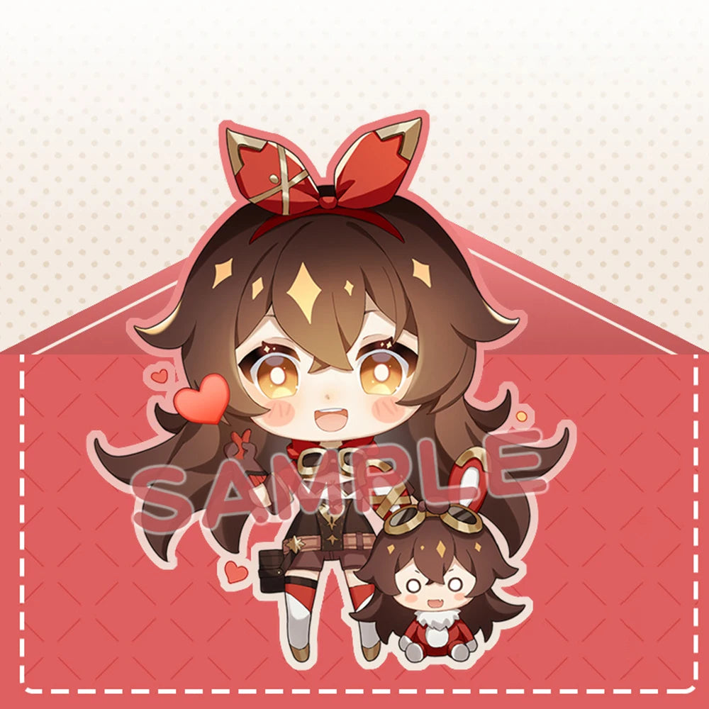Anime Impact Cosplay Chibi Hutao Xiao Ganyu Keychain Venti Albedo Cute Character Car Pendant Fans Collection Props