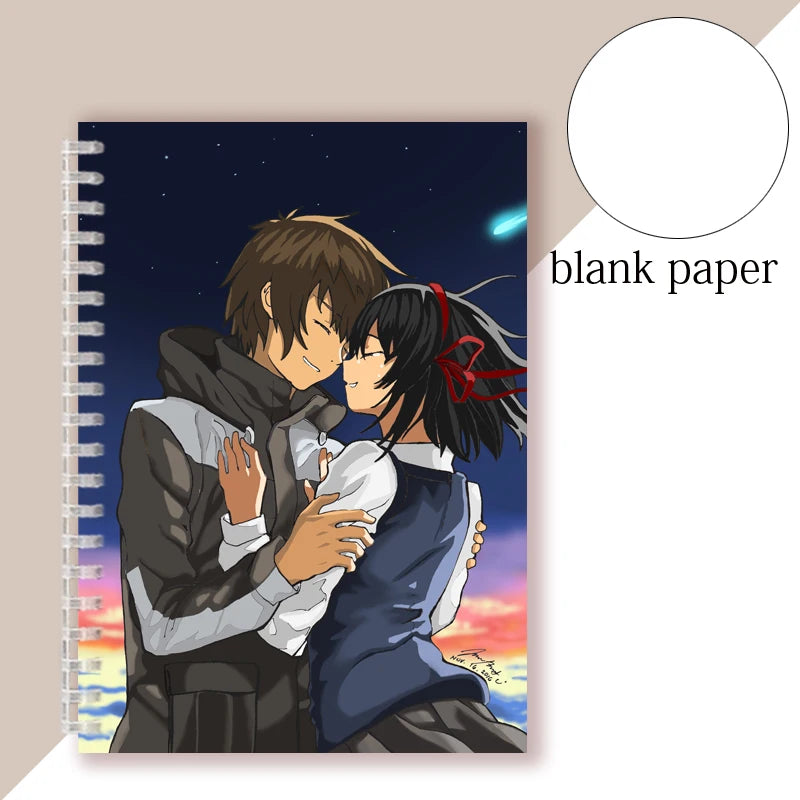 Anime Your Name 2 Movie Manga Spiral Ring Notebook Poster Andrew Kimi No Na Wa Prints Love Silk Writing Pad Note Book Journal