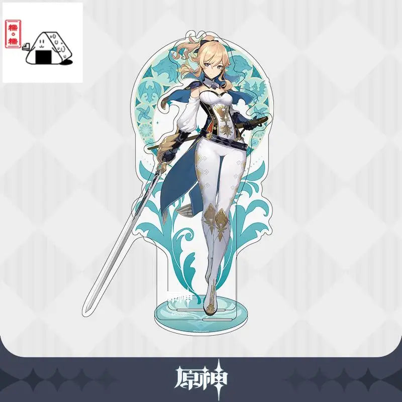 Game Genshin Impact Mondstadt Theme Official Authentic Jean Lisa Acrylic Figure Stand Model Plate Desk Decor Toy  Xmas Gifts