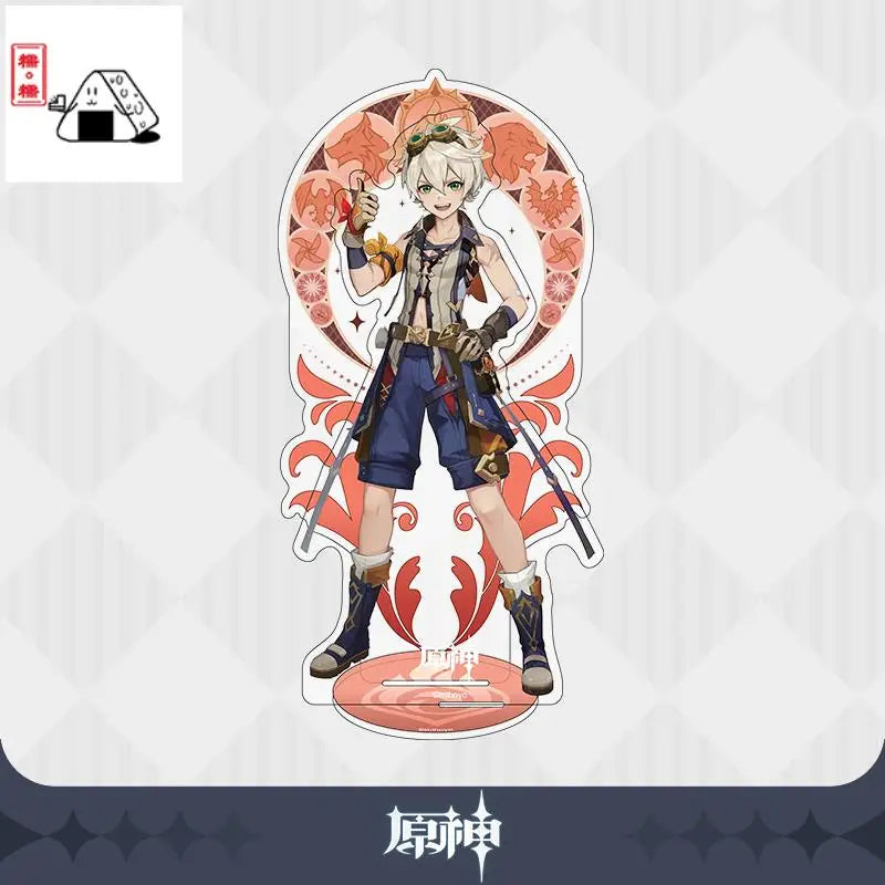 Game Genshin Impact Mondstadt Theme Official Authentic Jean Lisa Acrylic Figure Stand Model Plate Desk Decor Toy  Xmas Gifts