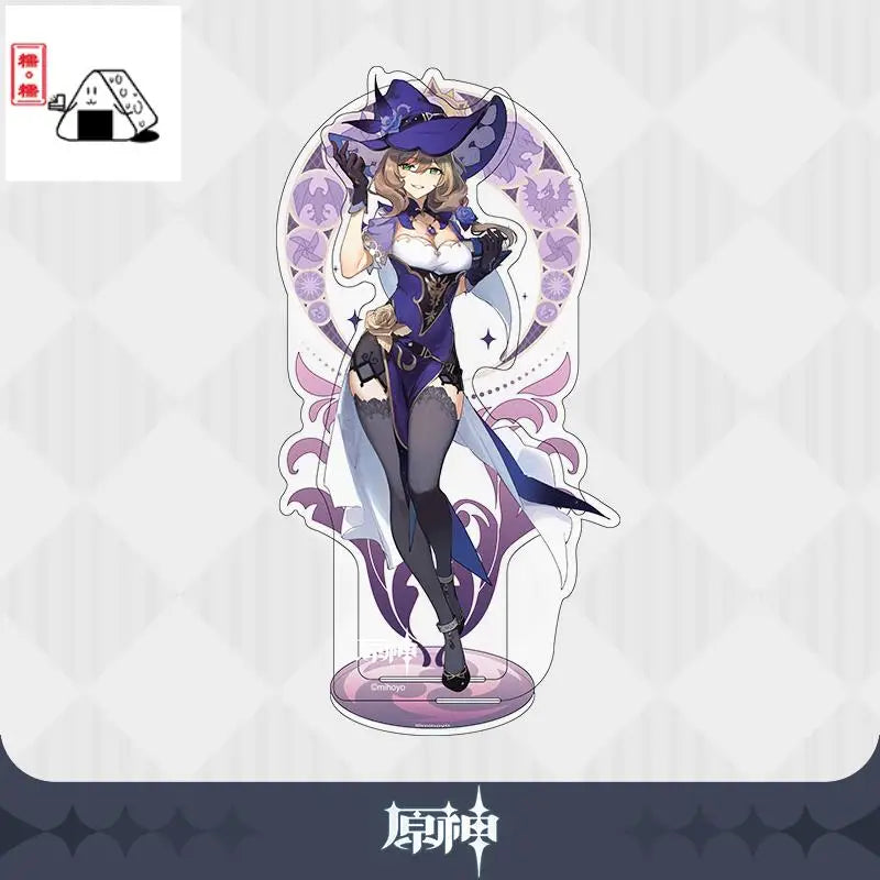 Game Genshin Impact Mondstadt Theme Official Authentic Jean Lisa Acrylic Figure Stand Model Plate Desk Decor Toy  Xmas Gifts