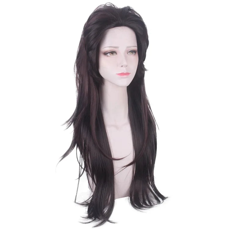 Anime 70CM Kamado Tanjiro Cosplay Sexual Turn Gradual Red Brown Turn Upturned Long Hair Role