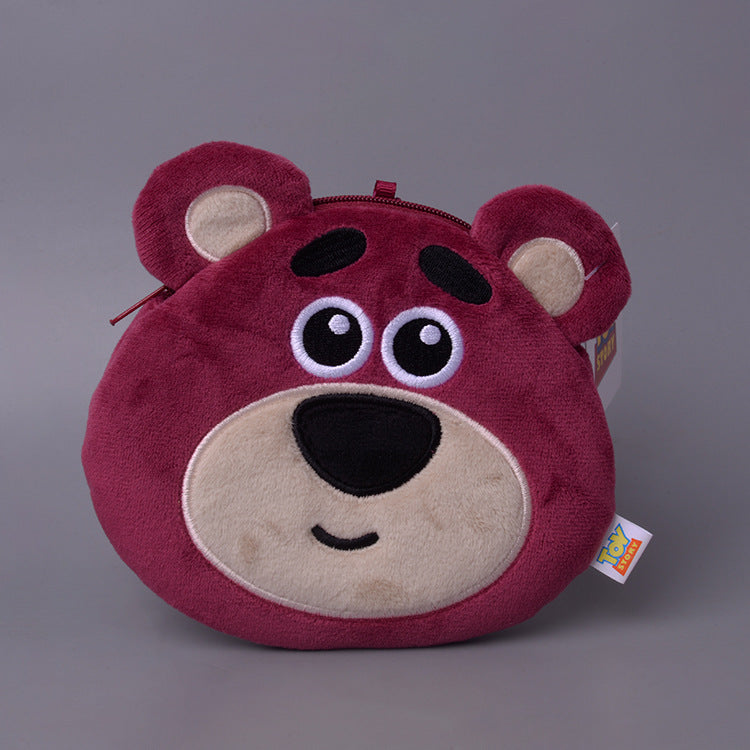 Disney Lotso Bear Buzz 5571 Fashion Anime Coin Purse Cartoon Money Bags Card Key Purses Storage Bag Birthday Gift