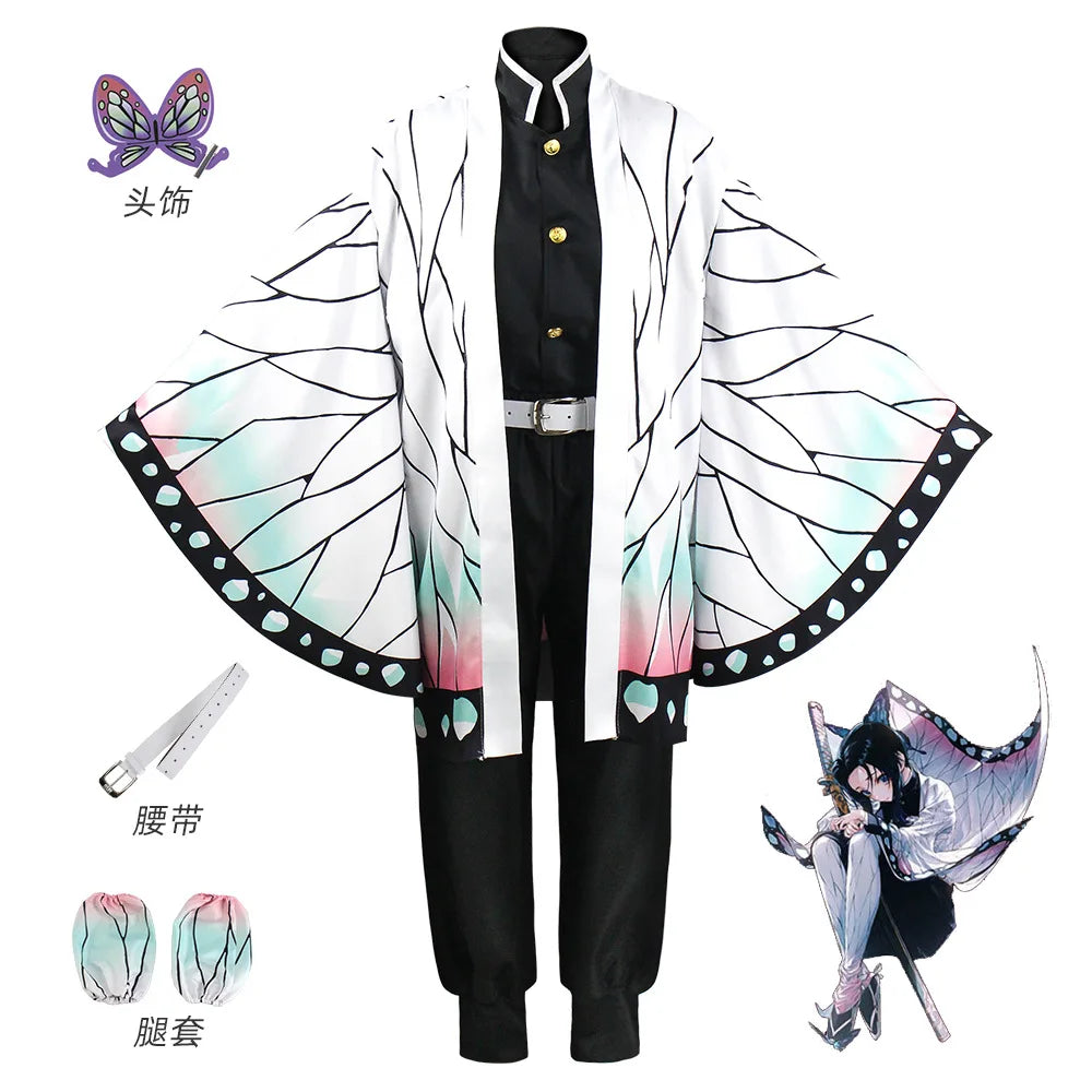 Demon Slayer Cosplay Tanjiro Nezuko Cosplay Kids Shinobu Costume Japanese Anime Cartoon Halloween Costume Christmas Gifts