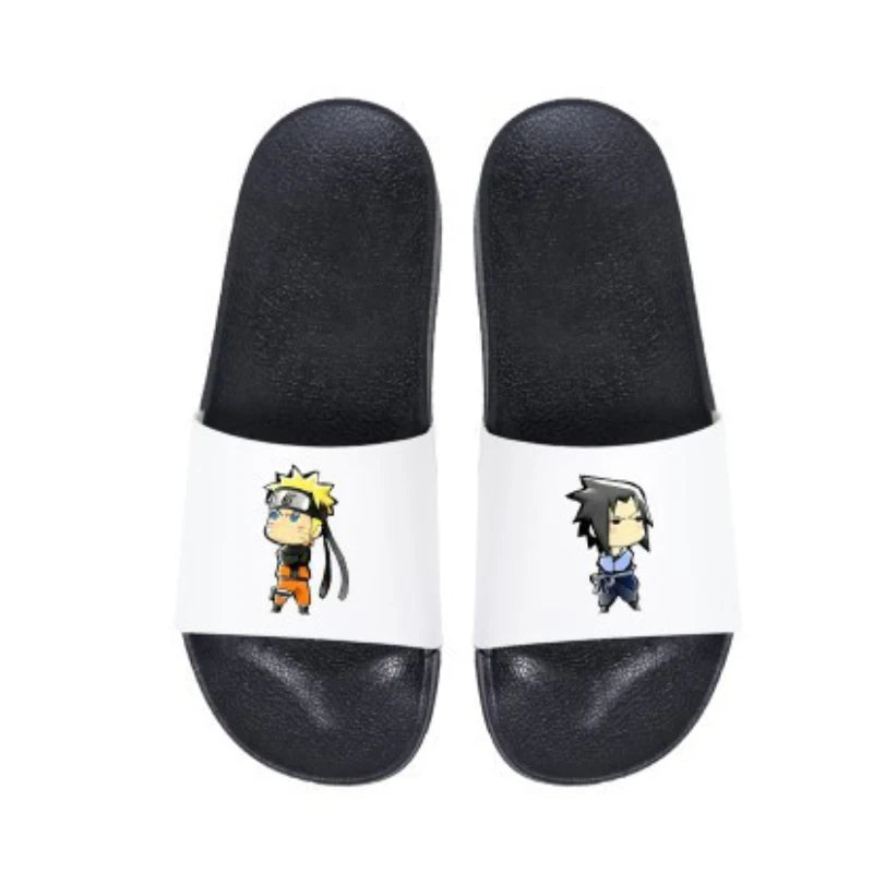 Naruto anime cartoon household slippers Sasuke Naruto Itachi Kakashi men women outdoor secondary yuan anime cartoon slippers