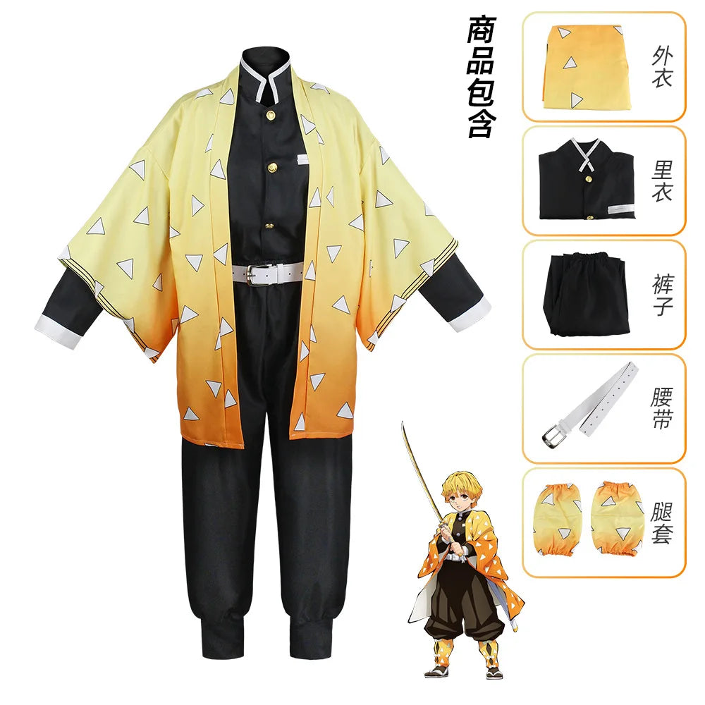 Demon Slayer Cosplay Tanjiro Nezuko Cosplay Kids Shinobu Costume Japanese Anime Cartoon Halloween Costume Christmas Gifts