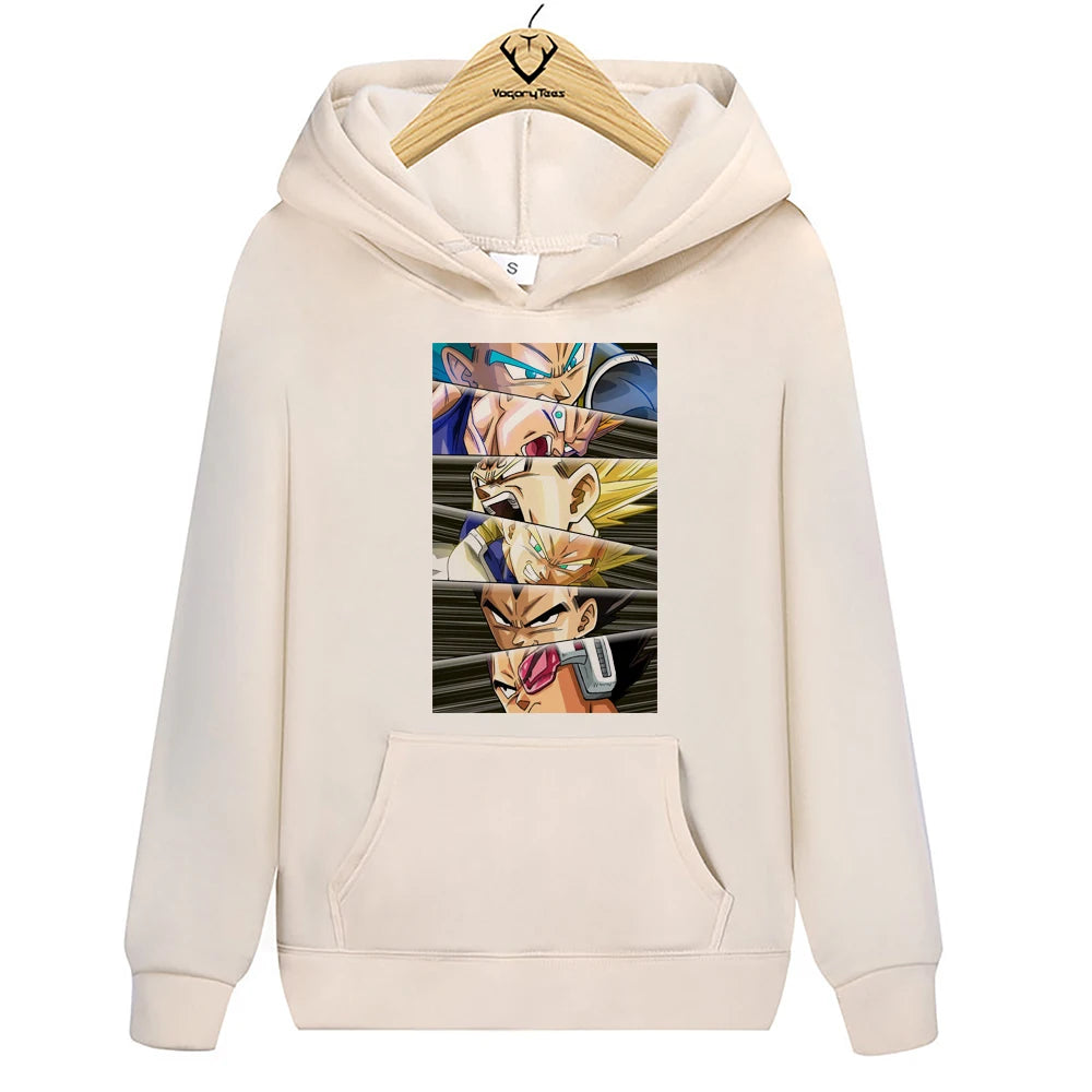 Funny Creative Japan Anime Z MAJIN BUU Eyes Cartoon Hoodies Pop Printed Tops punk Hip Hop unisex Streetwear Khaki Hoodies