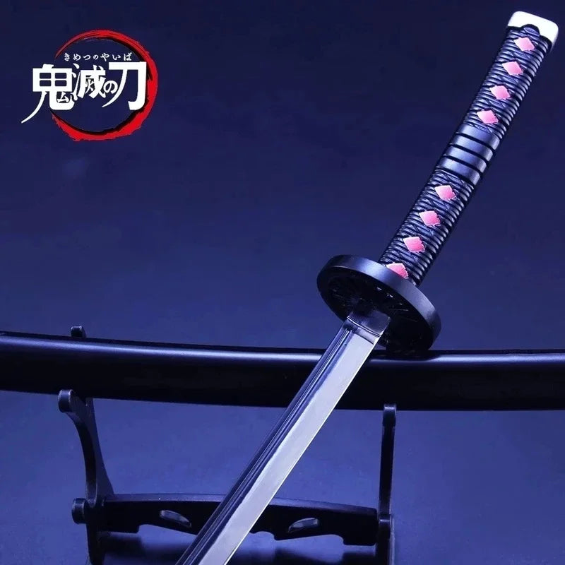 Demon Slayer Sword 25cm Agatsuma Zenitsu Nichirin Blade Alloy Katana Sword Japanese Anime Weapon Model Gift Toys for Children