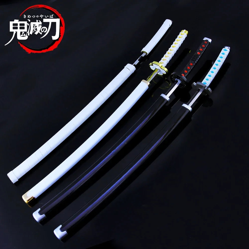 Demon Slayer Sword 25cm Agatsuma Zenitsu Nichirin Blade Alloy Katana Sword Japanese Anime Weapon Model Gift Toys for Children