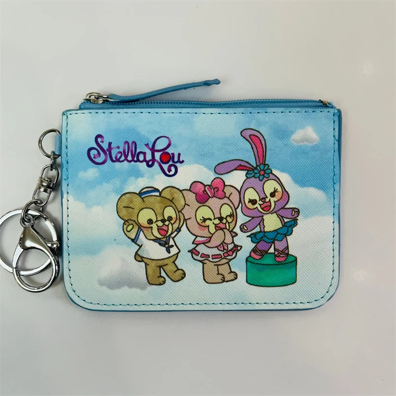 Disney Duffy StellaLou ShellieMay Anime Card Holder Cartoon Storage Bags Coin Wallet Handbag Kid Girl Birthday Gift