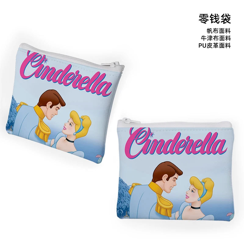 Disney Princess Cinderella C871 Anime Customized Cosmetics Bags Cartoon Coin Bag Storage Handbag Stationery Birthday Gift
