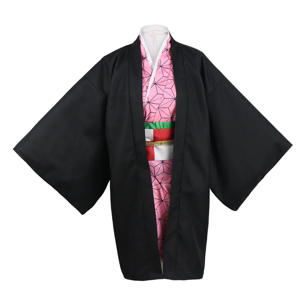 Demon Slayer Cosplay Tanjiro Nezuko Cosplay Kids Shinobu Costume Japanese Anime Cartoon Halloween Costume Christmas Gifts