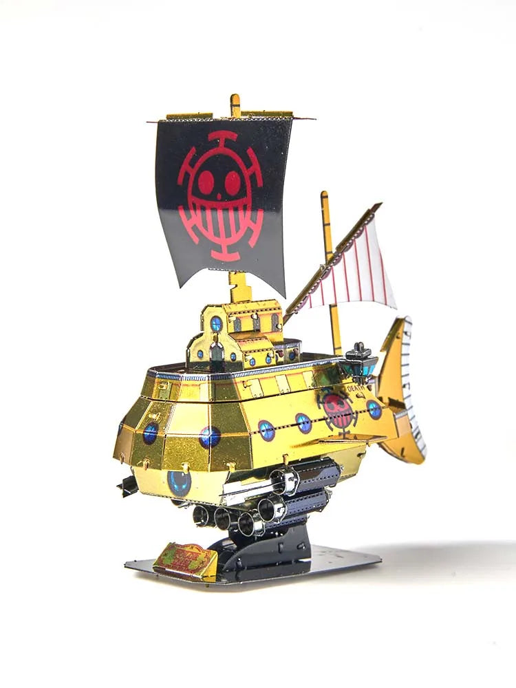 Diving ship skull sail full metal DIY creative assembling model 3D three-dimensional jigsaw puzzle Japanese manga toys
