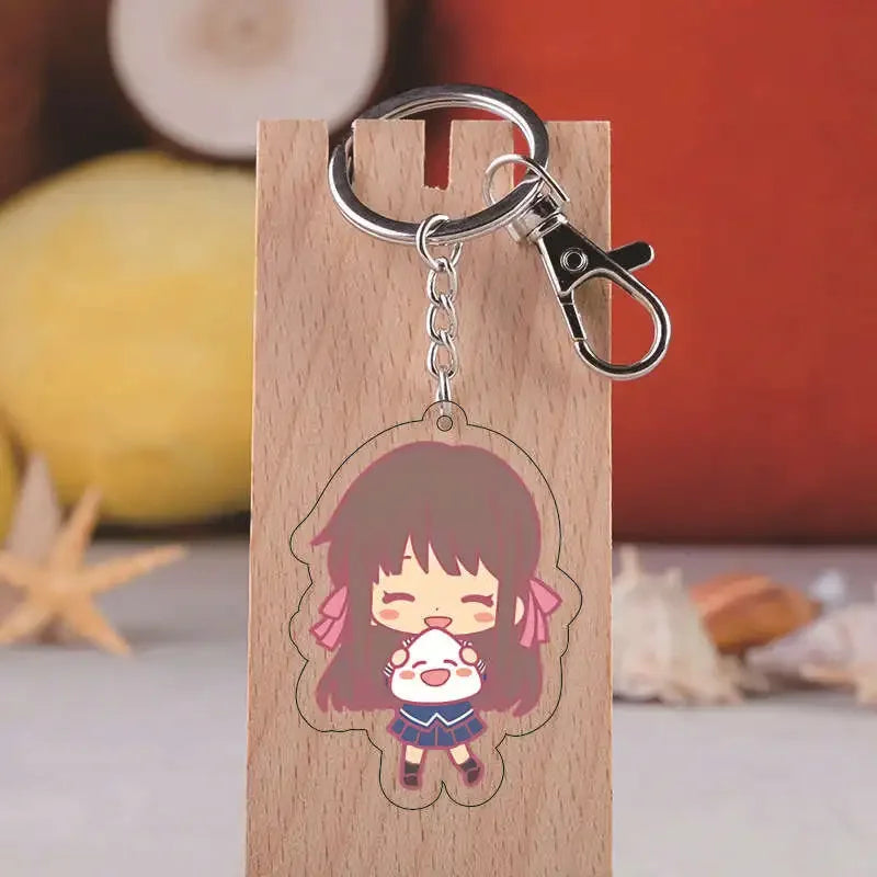 Anime Fruits Basket Acrylic Keychain Tohru Souma Sohma Ayame Shigure Cartoon Figure Key Chain Pendant Gift