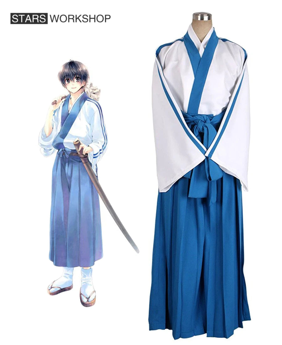 Anime GINTAMA Shimura Shinpachi Cosplay Costumes Japanese Kimono Kendo Uniform Custom Made Halloween Carnival Party Suit