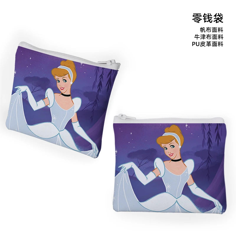 Disney Princess Cinderella C871 Anime Customized Cosmetics Bags Cartoon Coin Bag Storage Handbag Stationery Birthday Gift