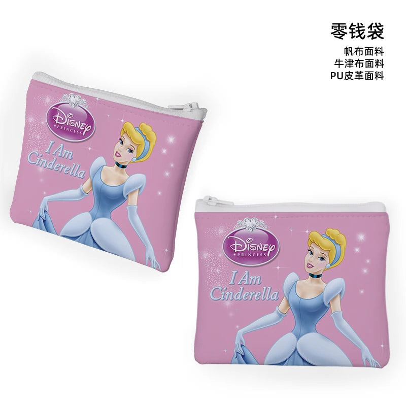 Disney Princess Cinderella C871 Anime Customized Cosmetics Bags Cartoon Coin Bag Storage Handbag Stationery Birthday Gift