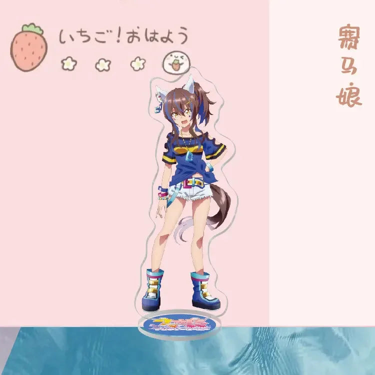 Anime Stand Uma Musume Pretty Derby Special Week Silence Suzuka Toukai Teiou Acrylic Figure Stand Model Plate Display Cute 15cm