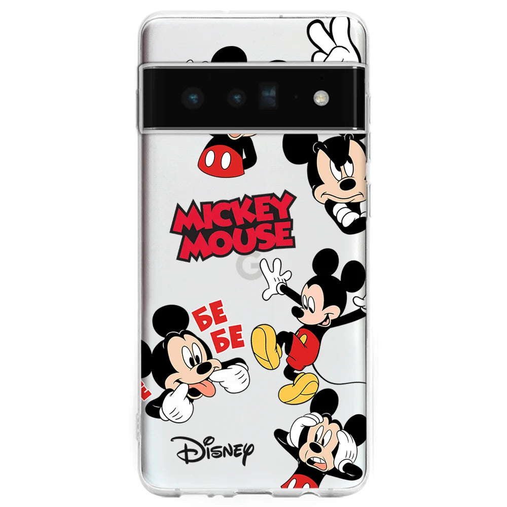 Disney merry christmas Funda de  phone case For Google pixel 7 6 8 A PRO anime cartoon Transparent silicone cover Gift