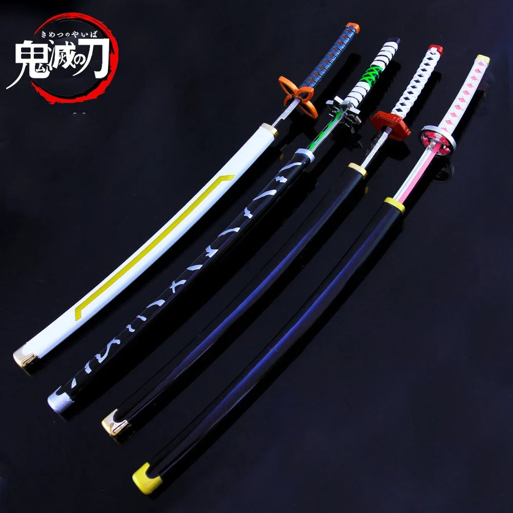 Demon Slayer Sword 25cm Agatsuma Zenitsu Nichirin Blade Alloy Katana Sword Japanese Anime Weapon Model Gift Toys for Children